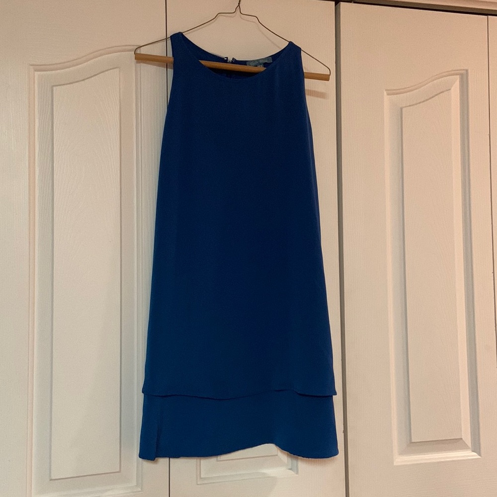 Blue sleeveless dress
